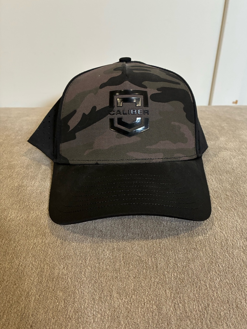 Men's Black Grey Camo Trucker Cap